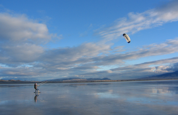 Ice boarding in Montana