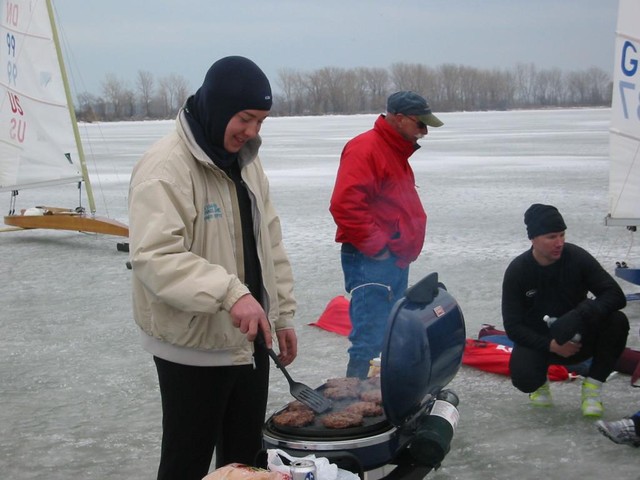 grilling on the ice