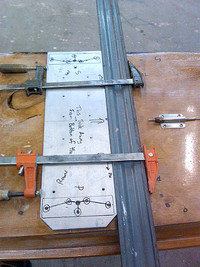 Plank hardware locating jig