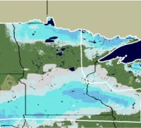 12/22/06 Minnesota Snow Depth Map